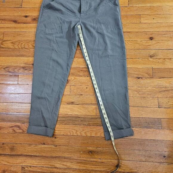 Joe's Jeans Ankle Pants Size 29 Midi Rise Green Slim Leg - Picture 5 of 11